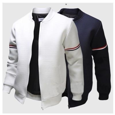 China Newest Fashion Men's Jacket Spring And Autumn Casual Sport Stand Collar Long Sleeve Zipper Sweater Coated Bomber Jackets for sale