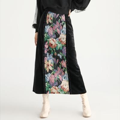 China 2023 New Autumn Women Anti-static Printed Casual Floral Skirts Women's Skirts for sale