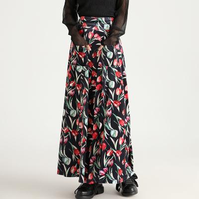 China LadiesLong Custom Made Anti-Static Skirts Women A Line Maxi Skirt For Women Casual 2023 Floral Print Skirts for sale