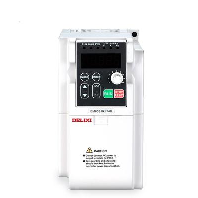 China High Quality 240V DELIXI EM60 Series 2.2Kw Single Phase 200V Fans/Pumps/Motors Input Variable Frequency Drive for sale