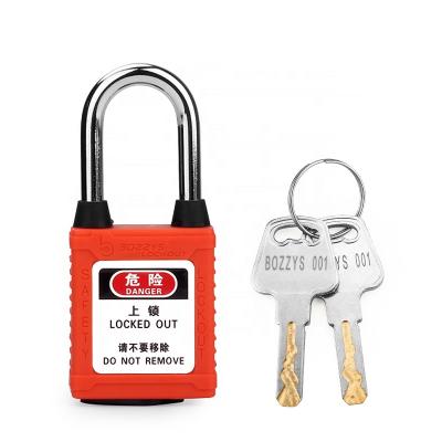 China Zenex Compound Key Feature Industrial Steel 38MM Shackle Security Dustproof Padlock With Master Key For Industrial Lockout Tagout for sale