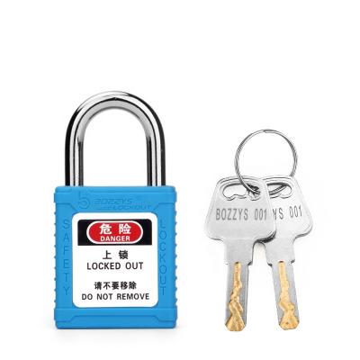 China PA Zenex nylon industrial thermoplastic energy isolation security padlock with 20/25mm steel shackles for lockout/tagout situations. for sale