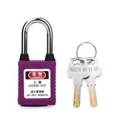 China Key Feature Security Industrial Dustproof Padlocks Same Keyed with Key Keyed and 6MM Steel Shackle for Lockout for sale