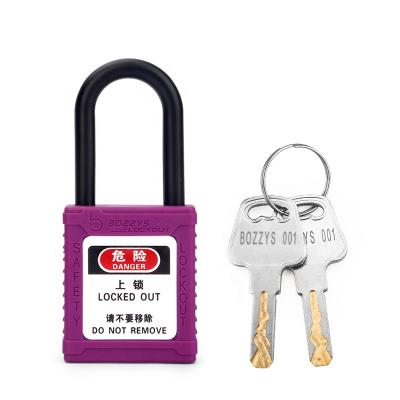 China Insulated padlock made up of key functionality Zenex Loto with master key for custom coding and industrial lockout-tagout laser tag for sale