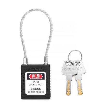 China Tagout industrial security lockout key retention nylon padlock with custom coding and master key laser tag for security solutions for sale