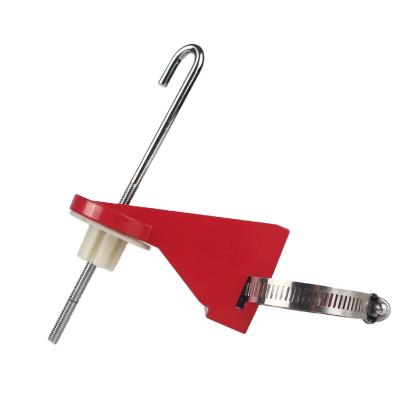 China Suitable for zinc alloy handle length 150mm ball valve lockout device durable, red, suitable for handle length 1 to 15 cm for sale