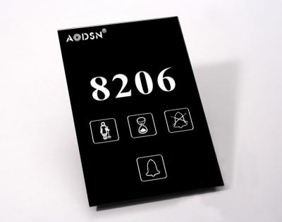 China Touch Resistant Vibration Doorbell Hotel Electronic Door Plate AODSN With Hotel Logo And Room Number for sale