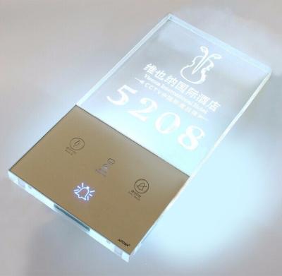 China Easy Installation AODSN Hotel Room Number Sign Board Electronic Door Plate for sale