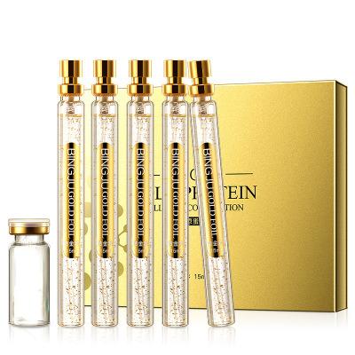 China Whitening BINGJU Gold Collagen Thread Carving Gold Line Face Thread Lift Gold Protein Set Protein Care Firming Lifting Serum for sale