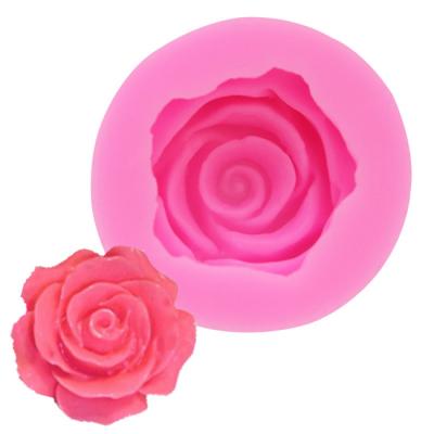 China Viable Food Grade Flower Soap Candle Molds Silicone Baking Tools 3d Rose Flower Cake Mold For Cake Decorating for sale