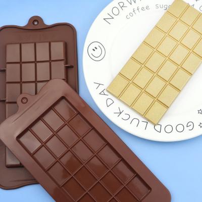 China Sustainable BPA Free Waffle Chocolate Mold Bar Block Silicone Cake Candy Candy Bake Mold for sale