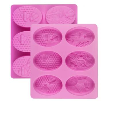 China Wholesale Viable 3D Handmade Soap Mold BPA Free Oval Honeycomb Silicone Mold for Soap for sale