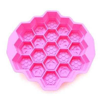 China Large Viable Wholesale Handmade Silicone Soap Mold BPA Free Bee Honeycomb Silicon Mold For Soap for sale