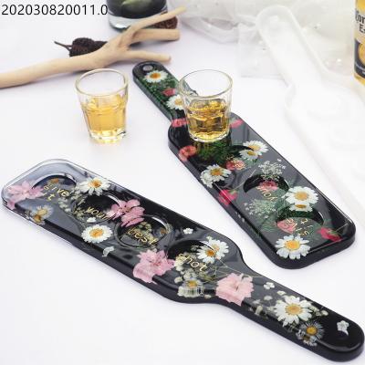 China Diy Hot Selling B0185 Diy Resin Drop Viable Crystal Glue Glass Shelf Wine And Beer Shelf Silicone Molds for sale