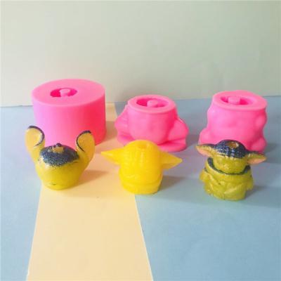 China L232 DIY Silicone Straw Toppers Mold Yoda Viable Point Straw Toppers Mold For Straw for sale