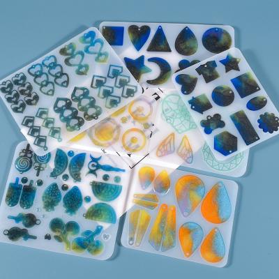 China N116 DIY Jewelry Resin Mold Shiny Epoxy Silicone Molds With Irregular Earring Molds for sale