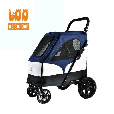 China Sustainably Push Foldable Pet Stroller Smoothly For Large Dogs Pet Carrier Outside Travel Pet Pram For Large Animals for sale