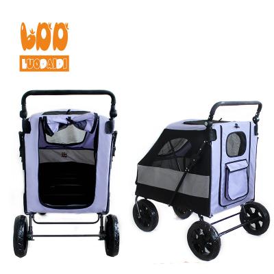 China Viable 5 in 1 Collapsible Pet Stroller Cute Pet Stroller Dog Show Cart for sale