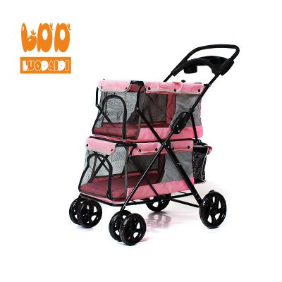 China Pet Viable Trolley 2 Bottle Holder Twin Stroller For Dogs China Pet Travel Trolley for sale