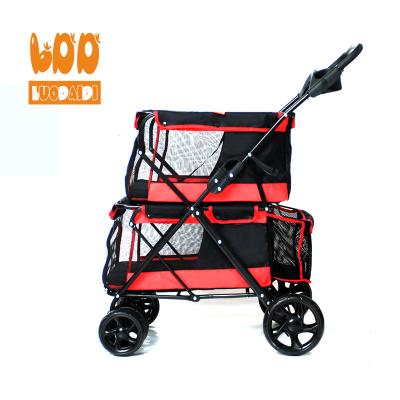 China 2018 Viable Double Dog Pram Manufacturer Stroller Pets Twin Pet Stroller for sale