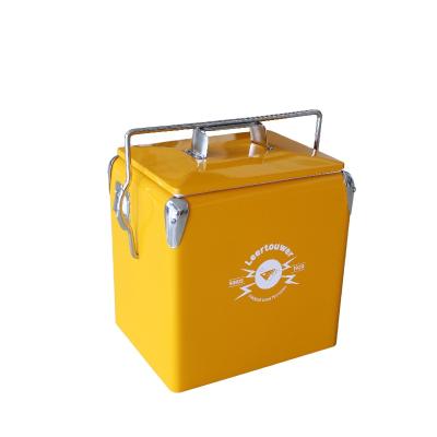 China Sustainable Accept Customized Multi Colored Vintage Metal Drink Cooler For Home Picnic for sale