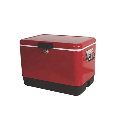 China Metal Viable Steel Crown Cooler Beer Cooler Chili Stainless Extra Cooler Box For Picnic for sale