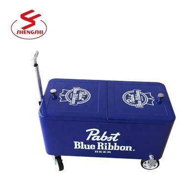 China New Design Sustainable Outdoor Iron Trolley High Efficiency High Efficiency Box With Wheels for sale