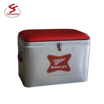 China Sustainable 50L Eco-friendly Insulated Hard Metal Beer Cooler For Camping for sale