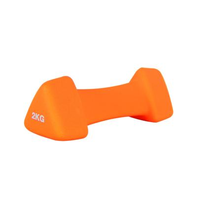 China Weightlifting New Design Weight 1kg 2kg 3kg 4kg 5kg Plastic Free Dip Weight Frame Iron Triangle Dumbbell Set for sale