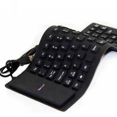 China Internet Keys 85 Key And 109 Key Digital Silicone Mute Wired Desktop Folding Waterproof Soft Keyboard For Laptop Computer for sale