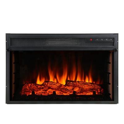 China Hotel Flame Realistic Effect Electric Insert Fireplace Heater With Digital Display for sale