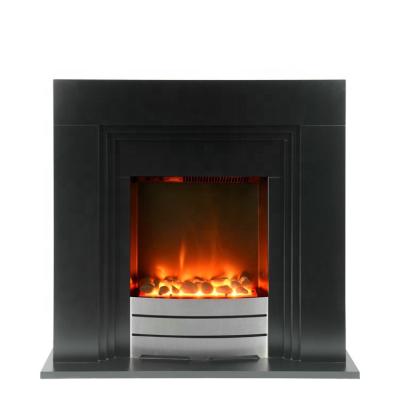 China LED Flame Lights Luxury Black Indoor Log Flames Electric Fireplace Furniture Fireplace Light for sale