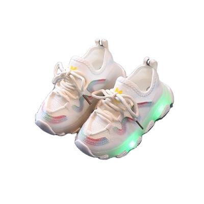 China Wholesale Lovely Cheap Fancy Wings Kids Toddler Breathable Led Lightweight Kid Girl Lighting Shoes For Baby Boy for sale