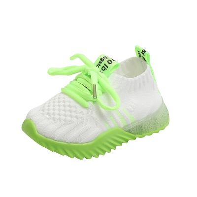 China Breathable sneakers kids shoes 2021 new woven female children boy fly to mesh outdoor lightweight loafers virgin coconut shoes for sale