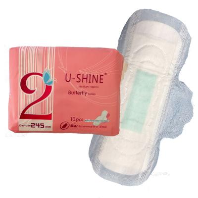 China Nature Super Absorbent 100% Pure Cotton Thick Female Sanitary Napkin Pad Menstrual Pad With Anion For Women Period Product for sale