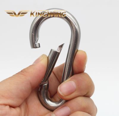 China Healthcare Safety Stainless Steel SS304 SS316 AISI304 AISI316 Carabiner Snap Hook for sale