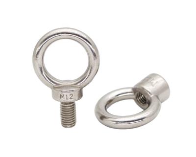 China Stainless Steel High Polished Stainless Steel AISI304 AISI316 M6 M8 M10 M12 M16 JIS Type JIS1168 Lifting Eye Bolts For Wire Rope Fittings for sale