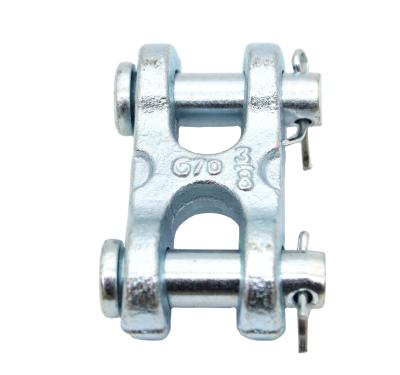 China Heavy Industry Galvanized Chain Fittings Alloy Steel H Type Twin Clevis Link Rod for sale