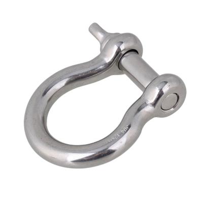 China Stainless Steel A2 A4 SS304 SS316 Heavy Industry China Manufacturer Stainless Steel A2 A4 SS304 SS316 Screw Pin Anchor Bow European Type Shackle With Collar Pin for sale