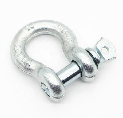 China Heavy Industry Standard G209 USA Omega Hot Dip Galvanized Alloy Steel Anchor Screw Pin High Strength Lifting Bow Shackles for sale