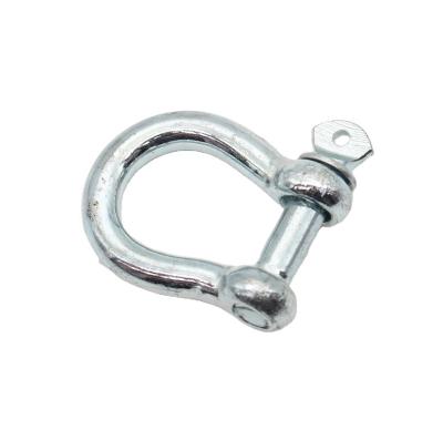 China Heavy Industry Galvanized Commercial Standard European Type Lifting Screw Galvanized Pin Anchor Chain Bow Shackle With Screw Collet Pin for sale