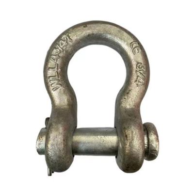 China Heavy Industry Galvanized US Type G213 S213 Grade S High Strength Lifting Round Pin Anchor Bow Shackle for sale