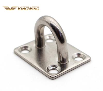 China Good Quality Boat Marine Stainless Steel AISI304 AISI316 SS304 SS316 M5 M6 M8 Square Square Pad Eye Plate for sale