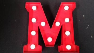 China 12'' / 9'' LED Marquee Alphabet Letters With Light Bulbs For Home Decoration for sale