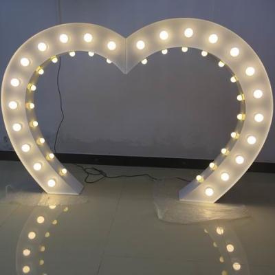 China Romantic Wedding Decorations Marquee Letter Lights Heart Shape Freestanding for sale