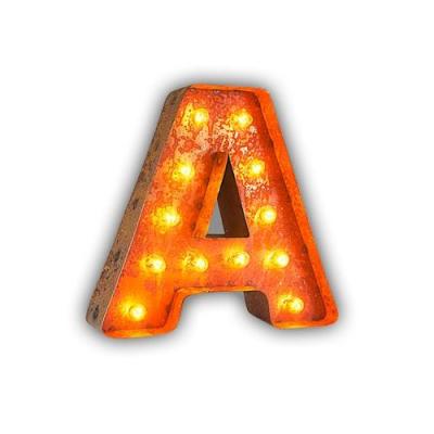 China LED Alphabet Vintage Letter Lights Circus Style Light Up Sign For Room Decor for sale