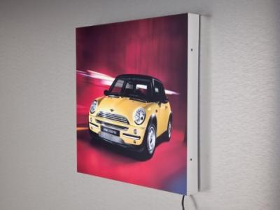 China Wall Mounted Fabric LED Picture Frames With Light Backing UV Printing for sale