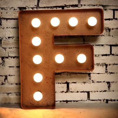 China Battery Operated Illuminated Vintage Letter Lights , Vintage Metal Marquee Letters for sale