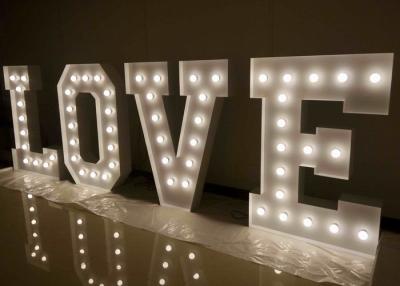 China LED Large Love Letters For Wedding , Lit Marquee Letters With Light Bulbs for sale