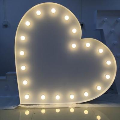 China Free Standing LED Light Up Letters Illuminated Marquee Letters 9 inch Heart Shape for sale